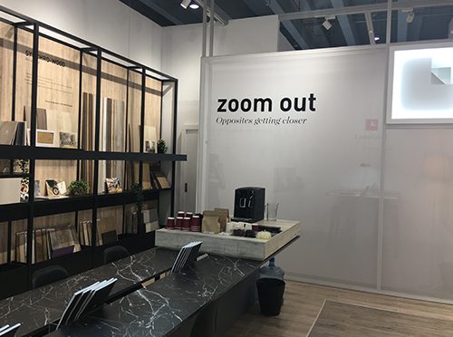 Lamigraf startet Zoom Out, die neue Dekorauswahl, die zur Interzum Guangzhou präsentiert wurde.